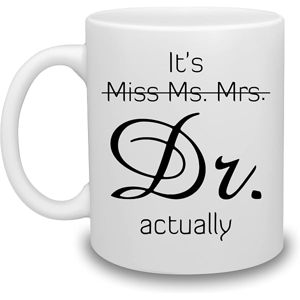 PLITI PhD Graduation Tote Bag – „It's Miss Mrs Ms Dr Actually“, Baumwolle, Ca. 36 X 32 Cm