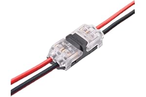 B4U Wire Connectors, 12 Pack Low Voltage Wire H tap 2 Way connectors 2 Pin solderless with no Wire-Stripping Required for Mid-Span Branching in Wires Connection 20/22 AWG Cable 0.2-0.5mm², by brightfour