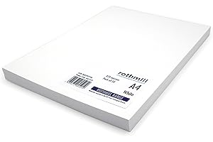 Rothmill A4 White Card Stock, 280gsm Weight and 370 Micron Thickness, Ideal for Arts and Craft, Office and Stationery Use - 50 Sheets