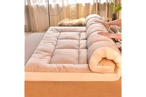 HUMAJORY Japanese Floor Mattress Extra Thick Futon Floor Mattress Futon Mattress Foldable Floor Bed Camping Mattress Futon Tatami Mat Traditional Sleeping Mat(Gray,90x200cm)