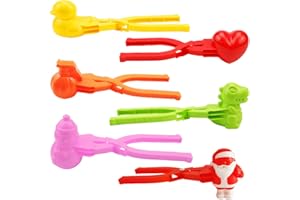 MELEAGER 6 Pièces Pince à Boule de Neige, Clip Boule de Neige, Machine à Boules de Neige, Moule Boule de Neige, Jouet Boule de Neige, Clip Boule de Sable, pour aux Enfants en Plein air Jouant