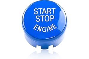 Selyse Start-Stopp-Taste, Austausch Motorstartknopf Hochglanz, Startknopf für Serie 1 2 3 4 5 6 7 Serie X1 X3 X4 X5 X6 / F20 F30 F10 F01 G30 G11 (Blau)