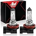 WinPower H8 Halogen Headlight Bulb, Super Bright Warm White 35W 4300K High Low Beam Fog Light Replacement Lamp, Pack of 2