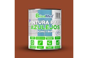 BRICOMEX Pintura para Azulejos Acabado Mate | Gran Adherencia | Fácil Aplicación | Secado Rápido (750 ml, Marrón)