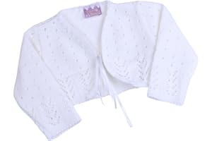 BabyPrem Baby Cardigan Bolero V-Neck Long Sleeve Girls Clothes White Pink Knitted 0-24 Months
