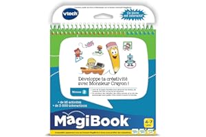 VTech - MagiBook, Libro Educativo Niño Nivel 2 Desarrolla tu Creatividad con M. Lápiz, Páginas ilustradas e interactivas, Regalo para niños y niñas de 4 años a 7 años - Contenido en francés