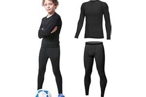 HOPLYNN Ensemble de sous-vêtements Thermiques Garçon Enfants sous-vêtements Fonctionnels pour Enfants Underwear de Ski pour Enfants