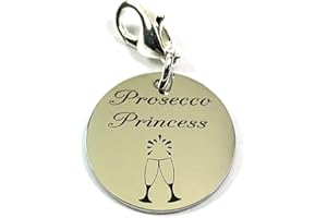 Libby's Market Place Prosecco Princess Clip on Charm with Organza Gift Bag