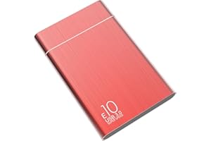 Wooge Disco Duro Externo 1tb USB 3.0 para Mac, PC, MacBook, Chromebook, Xbox (1tb, Rojo)