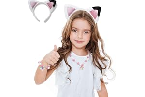 Bandeau à cheveux avec oreilles, bandeau à oreilles de chat, bandeau à cheveux, costume de chat, décorations de carnaval, accessoires d'Halloween