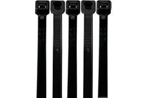 On1shelf® Bardzo długie opaski kablowe, 1000 mm x 9 mm, nylonowe opaski zaciskowe premium 40", wytrzymałość przemysłowa, odporne na temperaturę i promieniowanie UV, do użytku wewnątrz i na zewnątrz