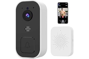 WENIVO Smart Wireless Remote HD Security Video Doorbell Camera Intelligent Visual Night Vision WiFi 2-Way Audio Video Calls, Photo, Recording, APP Control with Chime Self-Installation Rechargeable Wide Angle
