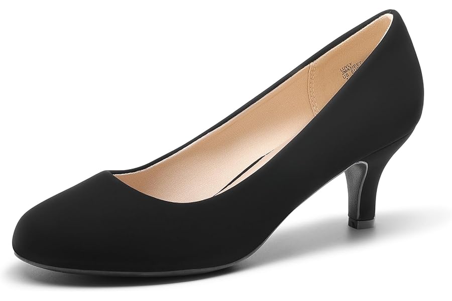 DREAM PAIRS Women's LUVLY Court Shoes Sandals Bridal Wedding Party Low Heel Pump Shoes