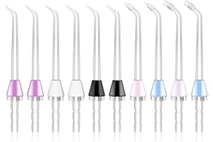 MySmile 10 PCS Replacement Jet Tips Oral Irrigator Nozzle Set Compatible with Waterpik Water Flosser, Includes Classic Tips Periodontal Pocket Tips and Plaque Seeker Tips