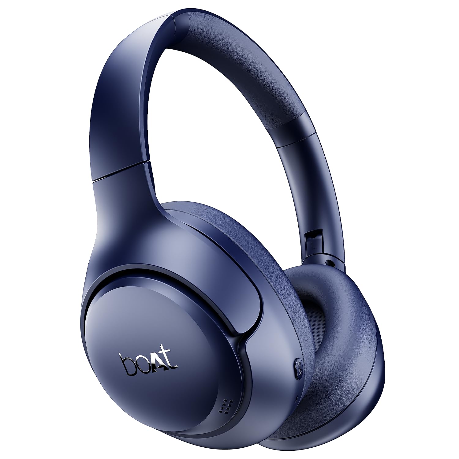 boAt New Launch Rockerz 551 ANC Pro, 42dB Adaptive Hybrid ANC, App Support, 72Hrs Battery, 40mm Titanium Drivers, ENx Tech, Foldable Cups Bluetooth Headphones, Wireless Headphone with Mic (Bold Blue)