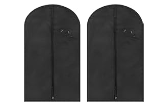 MEMOFYND 2 piezas negro de forro polar antipolvo bolsa de almacenamiento para ropa del hogar, bolsa de ropa a prueba de humedad, funda protectora a prueba de polvo, adecuada para chaquetas y abrigos (60 x 100