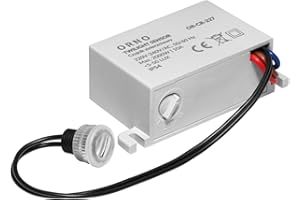 ORNO CR-227 Interruptor Crepuscular 230v con Ajuste de Sensibilidad y Sonda Externa IP54 Funciona con LED