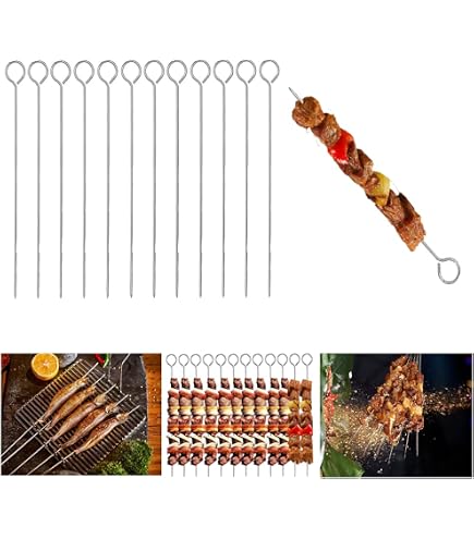 20 PCS Stainless Steel Turkey Lacers - 6.7 Inch Metal Skewers For Trussing Chicken, Meat, BBQ Grilling