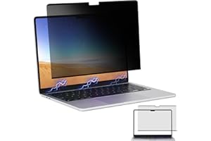 BlueSwan Magnetic Privacy Screen Filter compatible for M1 MacBook Air 13.3" (2018-2021) and M1/M2 MacBook Pro 13"(2017-2022), Ultra-thin Removable Screen Protector + Privacy Camera Cover