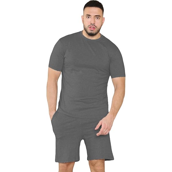 Taglie Grandi Pigiama Uomo The Essentials Wardrobe Pigiama Da Uomo A Maniche Corte, 100% Cotone, Taglia S-4XL, Bici, 3XL Set Pigiama Corto Morbido
