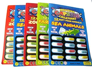 Royals Magic Animal Capsules Creatures Grow in Water Soft Perfect Activity for Kids (Pack of 2)