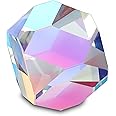 HDCRYSTALGIFTS Color Cube Prism 20mm K9 Optical Crystal Glass Polyhedron RGB Dispersion Prism for Physics,Photography,Desktop Decoration