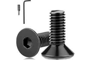 MBSOMNUS 30 Stück Senkkopfschrauben M5x25 mm Schrauben Edelstahl A2 V2A Senkkopf Innensechskant Schrauben DIN 7991/ISO 10642 Flachkopfschrauben Vollgewinde Senkschrauben Schwarz für Möbelreparatur Maschinen