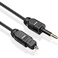 eWINNER Digital Sound toslink Male to mini toslink S/PDIF Male Digital Optical Audio Cable for Audio System Sound Bar Home Theatre Gold-Plated Connectors (not for Aux) (3m)