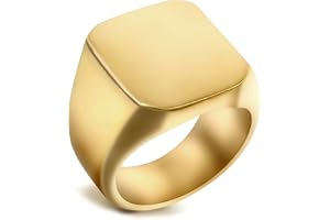 Flongo mäns ring män ring sigillring bandring tumring rostfritt stål ring silver guld svart ton bröllop förlovning engagemang