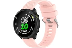 Wownadu Cinturino Compatibile con Garmin Forerunner 55/Forerunner 245, 20mm Cinturino Universale Ricambio, Regolabile Cinturini Sportivo (nessun Tracker)