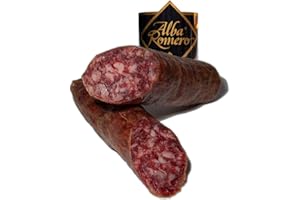 Salchichón Cular Ibérico ALBA ROMERO | Embutido curado y envasado al vacío | Pieza entera de peso aproximado de 1 KG