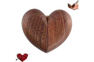 YANJIY Ring Hochzeit Box Holz, Trauringe Box Hochzeit, Ehering Box aus Holz, Herzförmige Ringbox Mit Kissen, Ringschatulle Verlobung -Stilvoll Und Elegant, Für Überraschungen, Ringaufbewahrung