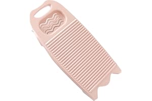 CUCUFA Washboards for Hand Washing Clothes, Plastic Hand Washing Board Non-Slip Laundry Washing Boards, Manual Wash Clothes Pad Washing Tool for Household, Pink