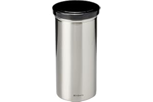 Brabantia Senseo Pojemnik Do Przechowywania Kasy, Stal Nierdzewna, Srebrny/Czarny, 8.5 X 8.5 X 17 cm