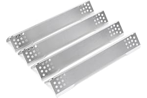 GFTIME 40.2CM Edelstahl Brennerabdeckung für Rösle Videro G3, G3-S, G3-S Nero, Vario+, Flammenverteiler für Rösle Videro G2, G4, G6 Serie und Sansibar, 4 Stück