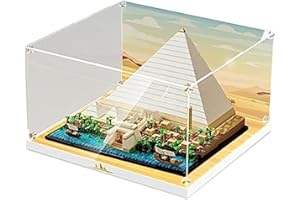 TIRFF Acrilico Vetrina Teca Compatibile con Lego 21058 Architecture La Grande Piramide di Giza, Acrylic Display Case Acrilico Vetrina Scatola di Acrilico per 21058 (Modello Lego non incluso)