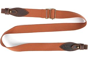 TOURBN TOURBON 1,5 pollici cinghia per fucile in fettuccia e pelle cinghia regolabile per fucile da caccia (colore casuale)