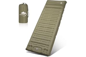 Herenear Karimata kempingowa, samopompująca, ultralekka, z poduszką, wodoszczelna, przenośna, kempingowa, z pompką nożną, do wędrówek, aktywności na świeżym powietrzu, podróży, na plażę