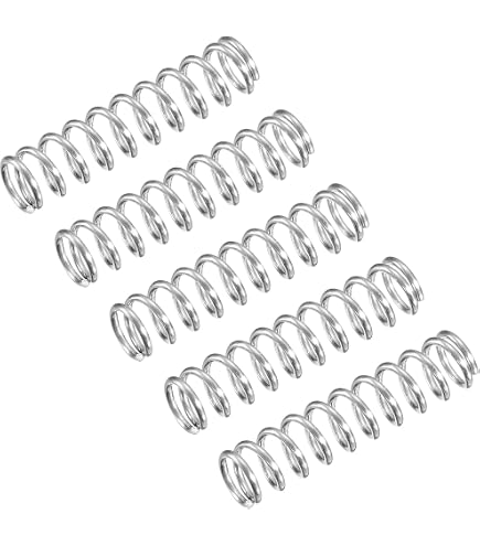 GUNGY Lot 10 Ressorts De Compression 25mm - Acier Inoxydable 0.8mm X 12mm X 25mm Force 0.56kg