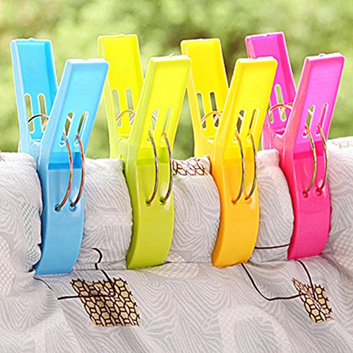 Strandtuch Clips Handtuchhalter für Strand Stuhl oder Pool Vollieger Keep Handtuch von Blowing Away 8 Packungen - 4