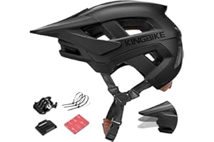 KINGBIKE Professioneller Mountainbike-Helm E-MTB NTA-8776 E-Bike-Sicherheitszertifiziert mit 3-stufig verstellbarem Visier & Action-Kamera-Halterung, MTB-Fahrradhelm für Erwachsene Herren Damen