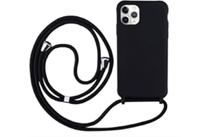 MEVIS - Carcasa Compatible con iPhone 11 Pro, Collar para Funda de protección contra Golpes, Ajustable, Color Negro