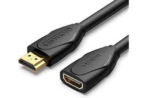 VENTION High Speed 4K HDMI Extension Cable Male to Female 4K@30Hz Audio Return Compatible with Xbox One S 360, PS4, Apple TV, Blu Ray Player, Wii U etc (VAA-B06, 1 M)