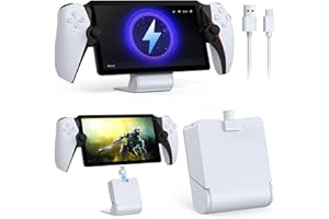 KOVA Case-freundliche Portable Ladestation für PlayStation Portal Remote Player mit abnehmbarem USB C Port, Leichter Ladeständer für PS Portal Konsolen Zubehör mit Kabel, Ladegeräte für PS Portal