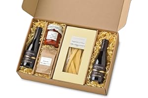 FATTORIA SAN VINCENZO Fattoria Geschenk Set Bellissimo mit italienischen Spezialitäten | Präsentkorb gefüllt mit Tomatensauce, Pappardelle und feinstem Prosecco | Feinkost Geschenkidee