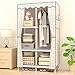 Produktbild 'Schrank aus Holz Vlies Schrank Schrank zusammengebaut non-placard Stauraum Stahl Organizer de Rangement Dekoration de Finish-Haus – Tragbar, abnehmbar, 66 * 34 (168 * 87 cm), B, 66*34 inch
