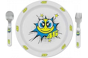 Valentino Rossi Vr46 Classic Pop Art Bébé Soucoupe Enfants, Blanc, Taille Unique