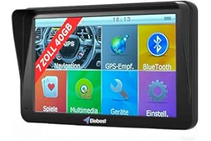Elebest City 70A Navigationsgerät 7 Zoll Display (17,8cm) Touchscreen, 40GB Speicher, für PKW,LKW,Wohnmobil,GPS,Navi,Freisprecheinrichtung, Bluetooth, Lebenslange Kostenlose Kartenupdate
