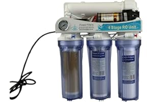 FINEST AQUATICS Finest-Filters Reverse Osmosis RO Unit with Booster Pump and DI Stage Pumped 50-100gpd (50gpd)