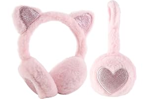 FYting Paraorecchie Bambina,Paraorecchie Bambino,Pelugo Morbido Auricolare, Protezione Dell'Orecchio Invernale, Regolabile, Adatto Per Natale, Compleanno, Regalo Vacanze (Orecchie Gatti Grigio)